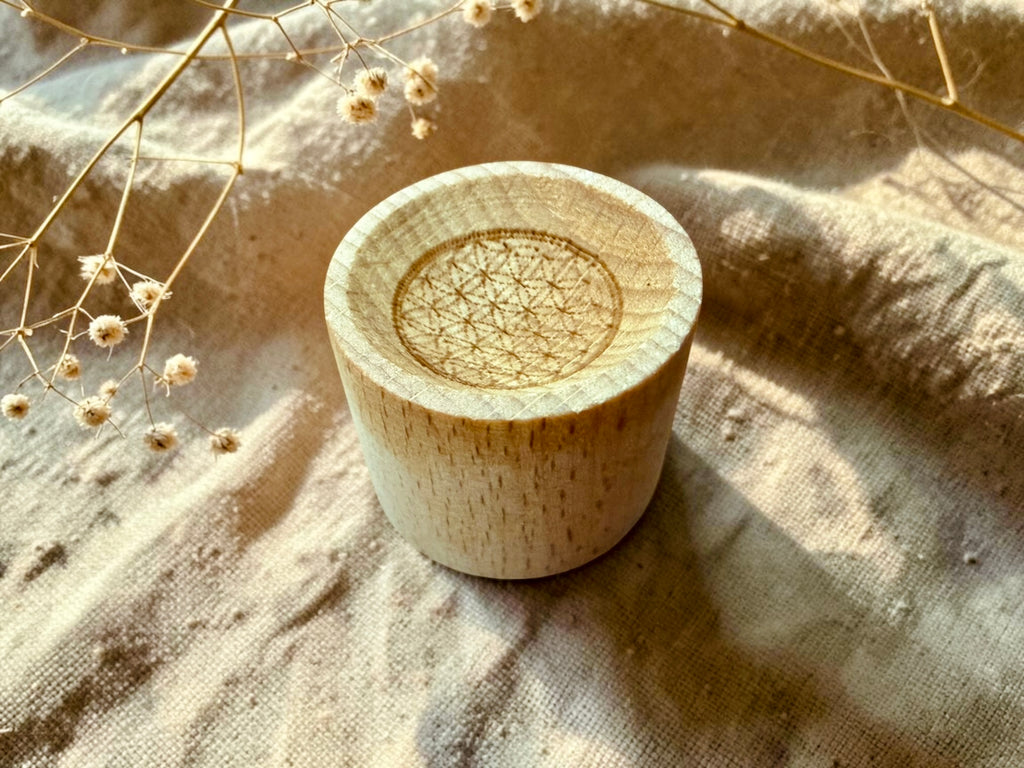 Flower of Life — Wood Diffuser Block