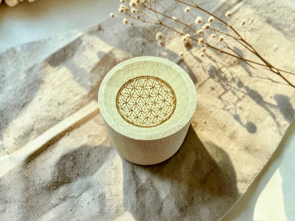 Flower of Life — Wood Diffuser Block