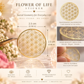 Flower of Life · Golden Metal Sacred Geometry Sticker