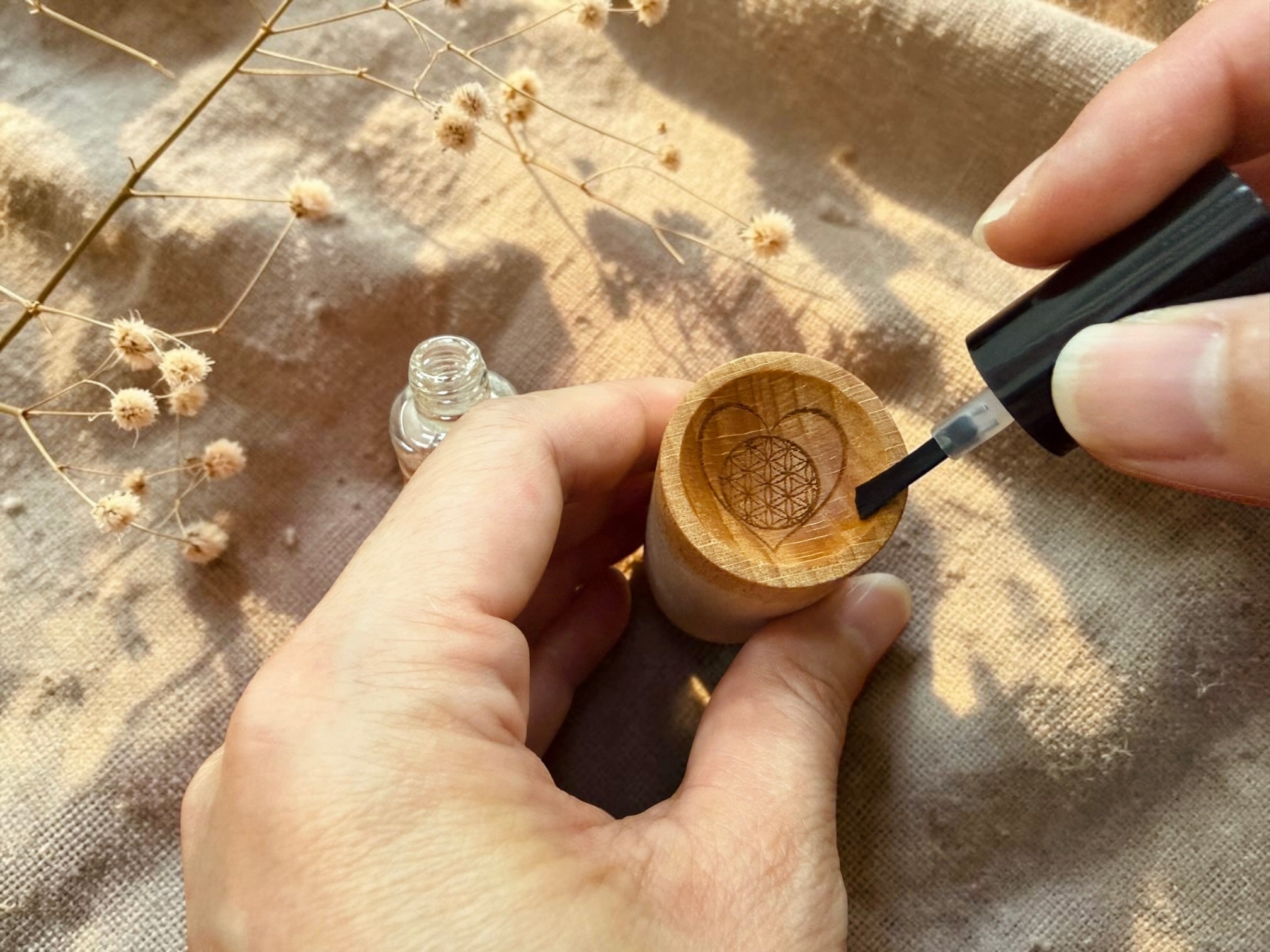 Heart of Life — Wood Diffuser Block