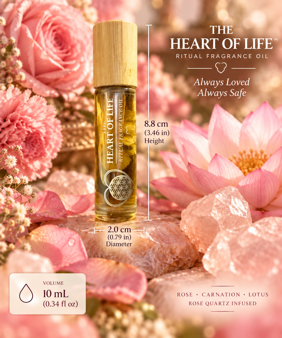 THE HEART OF LIFE — Rose, Carnation & Lotus Ritual Fragrance Oil | 10 mL